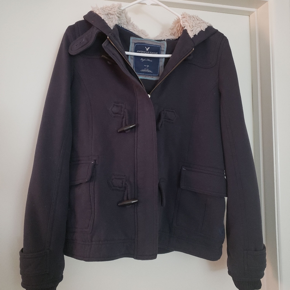 American Eagle Outfitters Jacket Faux Fur Hood